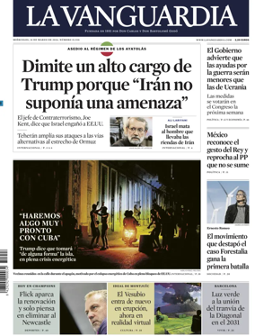 Cover of La Vanguardia (1st Edition)