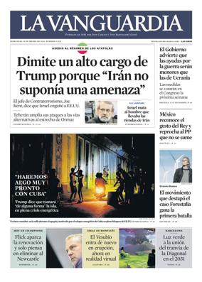 Cover of La Vanguardia
