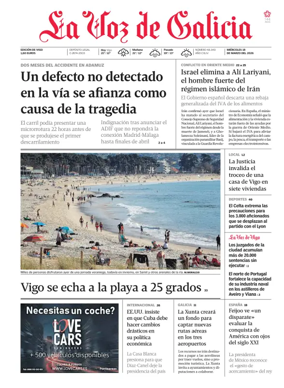Cover of La Voz de Galicia (Vigo)