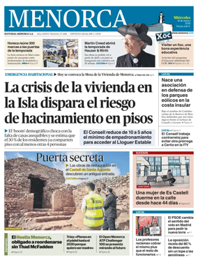 Cover of Menorca Diario Insular