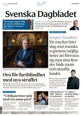 Cover of Svenska Dagbladet