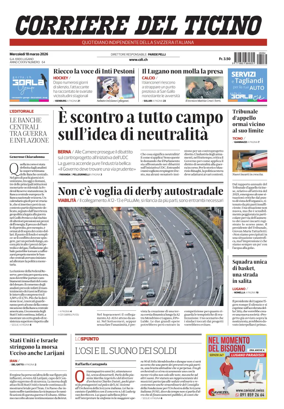 Cover of Corriere del Ticino