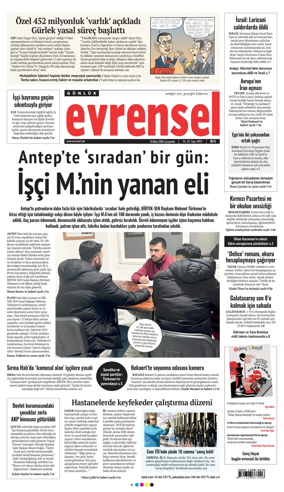 Cover of Evrensel Gazetesi