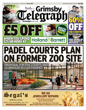Cover of Grimsby Telegraph