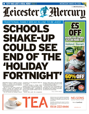 Cover of Leicester Mercury