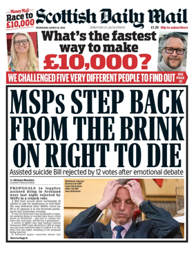 Cover of Scottish Daily Mail