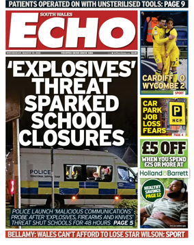 Cover of South Wales Echo