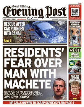 Cover of South Wales Evening Post