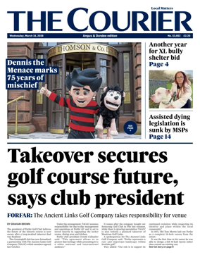 Cover of The Courier & Advertiser (Angus and Dundee)
