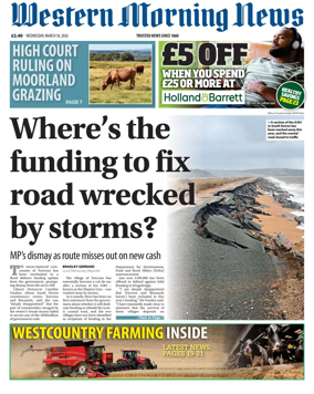 Cover of Western Morning News