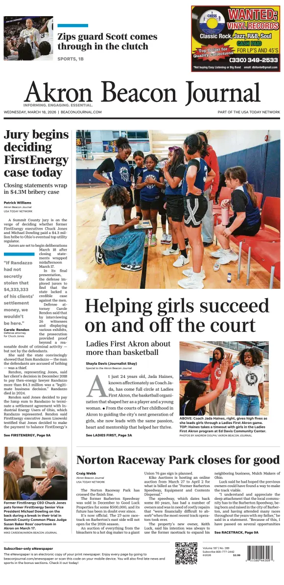 Cover of Akron Beacon Journal