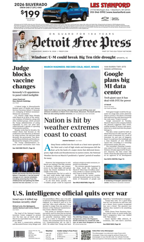 Cover of Detroit Free Press