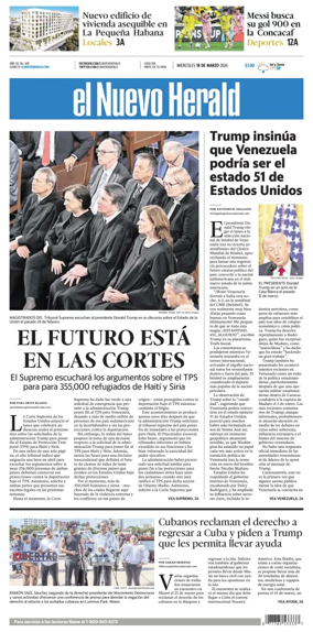Cover of El Nuevo Herald