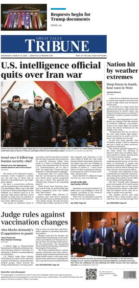 Cover of Great Falls Tribune