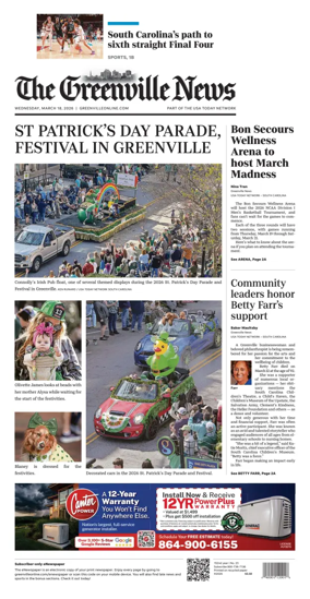 Cover of The Greenville News