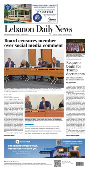 Cover of Lebanon Daily News