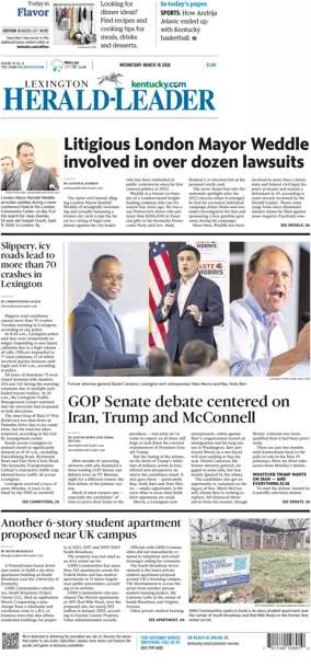 Cover of Lexington Herald-Leader