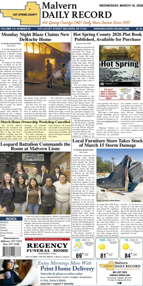 Cover of Malvern Daily Record