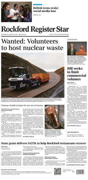 Cover of Rockford Register Star