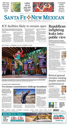 Cover of Santa Fe New Mexican