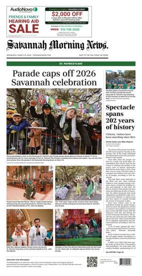 Cover of Savannah Morning News