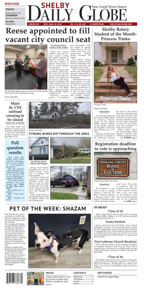 Cover of Shelby Daily Globe