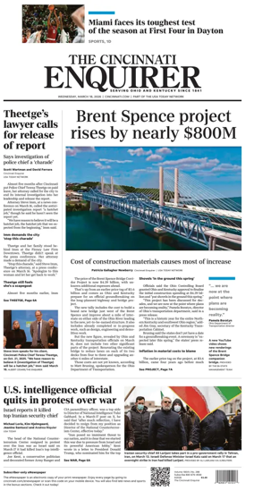 Cover of The Cincinnati Enquirer