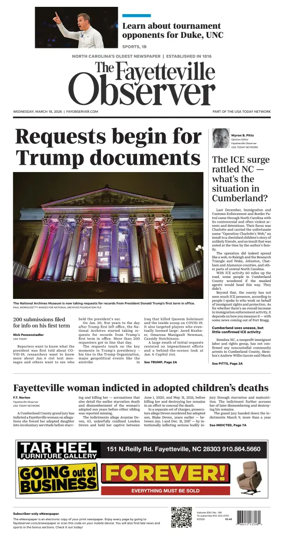 Cover of The Fayetteville Observer