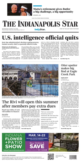 Cover of The Indianapolis Star