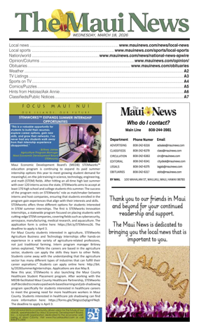 Cover of The Maui News