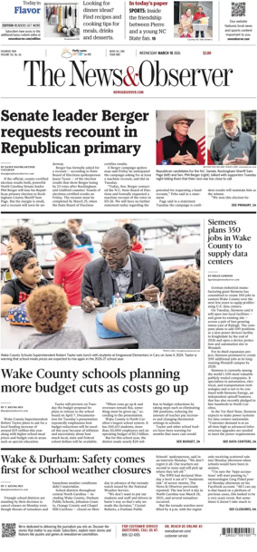 Cover of The News & Observer