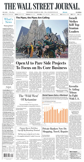Cover of The Wall Street Journal