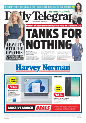 Cover of The Daily Telegraph (Sydney)