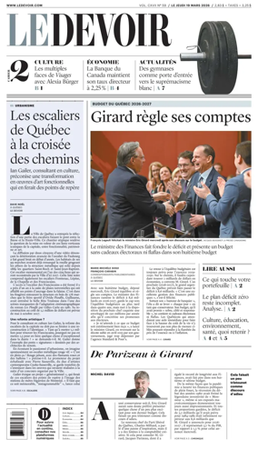 Cover of Le Devoir