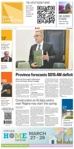 Cover of Regina Leader-Post