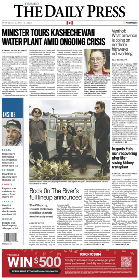 Cover of The Daily Press (Timmins)