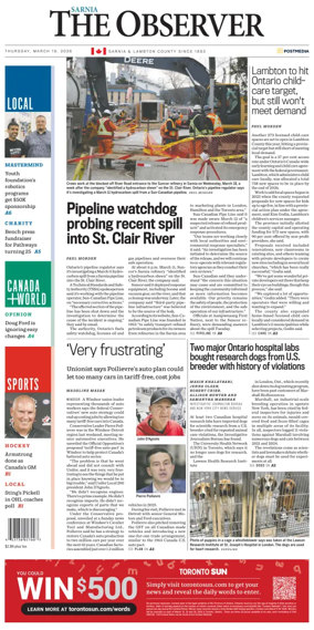 Cover of The Observer (Sarnia)