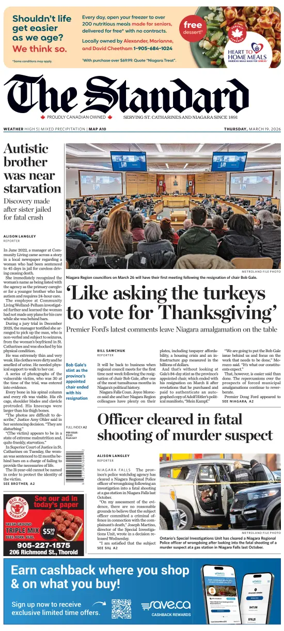 Cover of The Standard (St. Catharines)