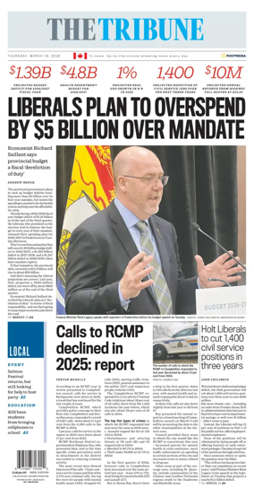 Cover of The Tribune (New Brunswick)