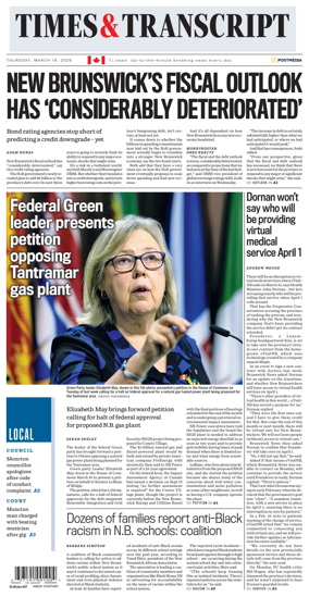 Cover of Times & Transcript