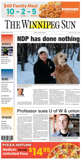 Cover of Winnipeg Sun