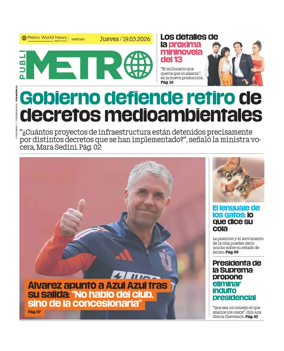 Cover of Publimetro Chile