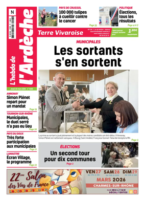 Cover of L'Hebdo de l'Ardeche – edition Nord