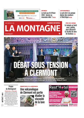 Cover of La Montagne (Clermont-Metropole)