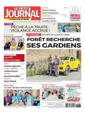 Cover of Le Petit Journal - L'hebdo local de l'Aude