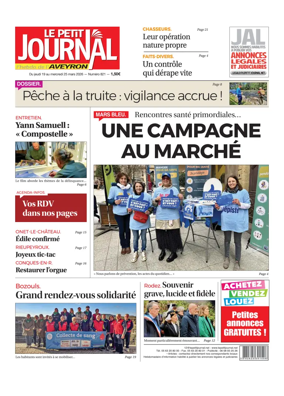 Cover of Le Petit Journal - L'hebdo local de l'Aveyron