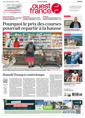 Cover of Ouest France (Cholet)
