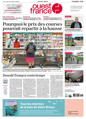 Cover of Ouest-France (Fougeres Vitre)