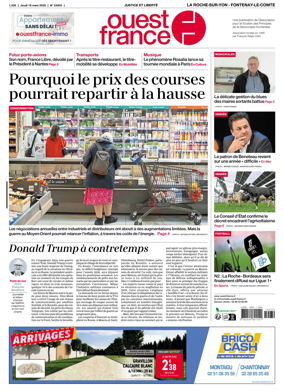 Cover of Ouest France (La Roche-sur-Yon - Fontenay-le-Comte)