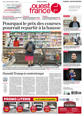 Cover of Ouest-France (Quimper Centre-Finistere)